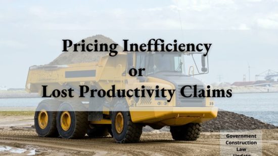 Pricing Inefficiency or Lost Productivity Claims