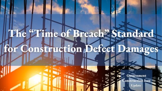 The “Time of Breach” for Construction Defect Damages